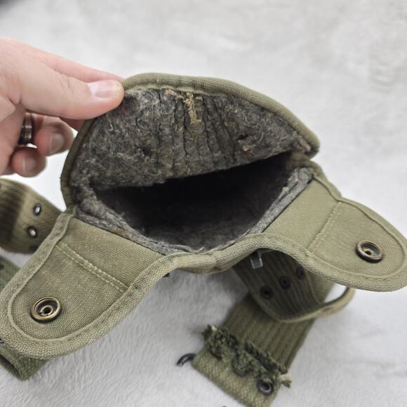 Vintage US Military Army Metal Aluminum Canteen w/ Belt & Cover 1939-1943 WW2 - Picture 7 of 12